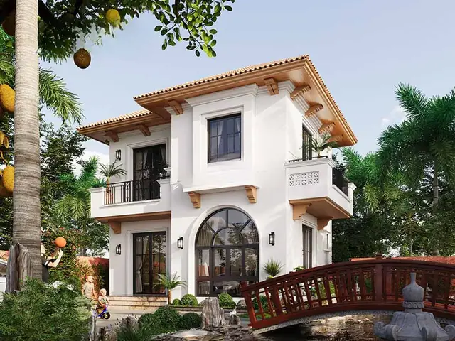 20+ Mẫu Biệt Thự Sân Vườn Ao Cá Đẹp, Chuẩn Phong Thủy & Tối Ưu Công Năng