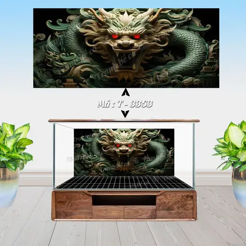 Decal Hồ Cá Rồng: Hướng Dẫn Chọn Mẫu Tranh 3d Đẹp & Bền Màu