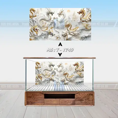 Decal Hồ Cá Rồng: Hướng Dẫn Chọn Mẫu Tranh 3d Đẹp & Bền Màu