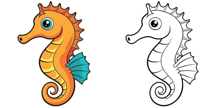 Hướng Dẫn Vẽ Cá Ngựa Đơn Giản & Các Mẫu Hình Ảnh Đẹp