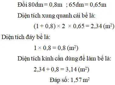 Hướng Dẫn Chi Tiết Cách Tính Diện Tích Kính Bể Cá (không Có Nắp)