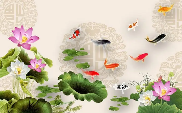 Tranh Cá Chép Hoa Sen Treo Hướng Nào Tốt Nhất Để Hút Tài Lộc, Vượng Khí?