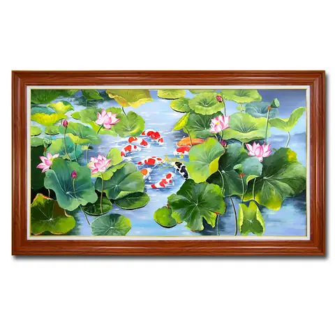 Ý Nghĩa & Cách Chọn Tranh Cá Chép Hoa Sen Hợp Phong Thủy