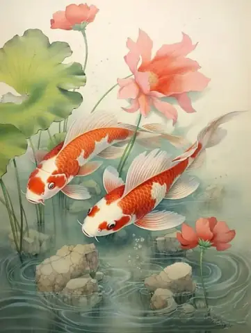 Ý Nghĩa & Cách Chọn Tranh Cá Chép Hoa Sen Hợp Phong Thủy